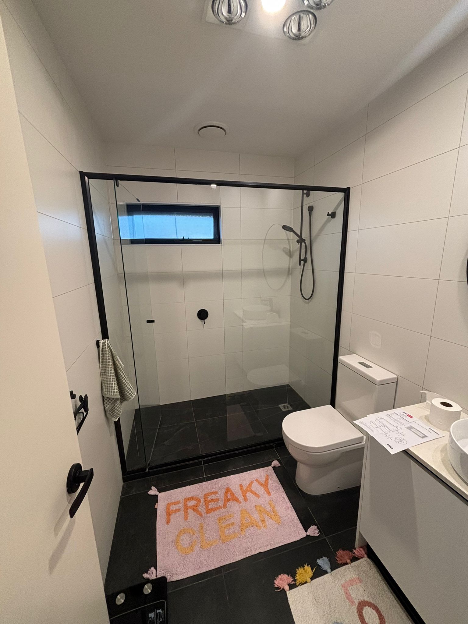 Bathroom before renovation showing old shower Altona North Melbourne